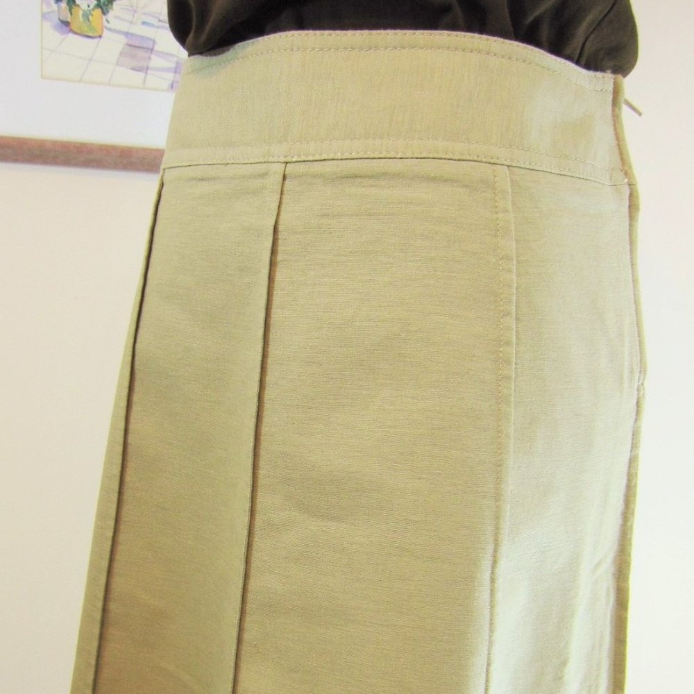 A-Panel Skirt, Tan by George Sz 8 - Picture 7 of 9